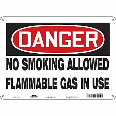 CONDOR 473R71 Safety Sign 10 inx14 in Aluminum