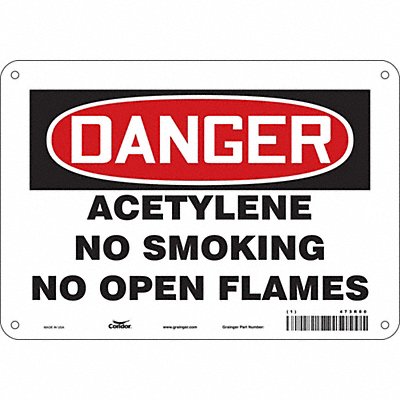 CONDOR 473R80 Safety Sign 7 inx10 in Polyethylene