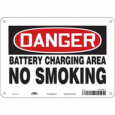 CONDOR 473R87 Safety Sign 7 inx10 in Polyethylene