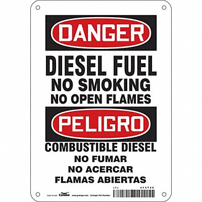 CONDOR 473T29 Safety Sign 10 inx7 in Aluminum