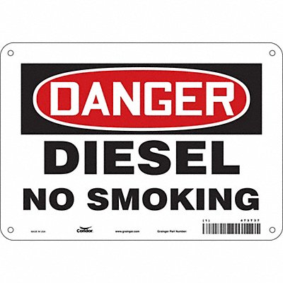 CONDOR 473T37 Safety Sign 7 inx10 in Polyethylene