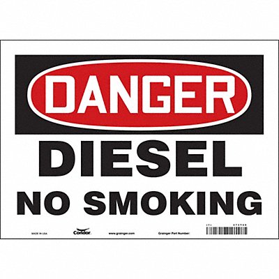 CONDOR 473T40 Safety Sign 10 inx14 in Vinyl