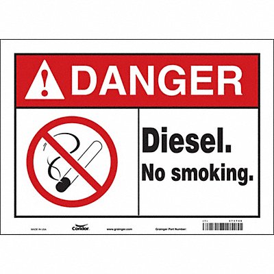 CONDOR 473T46 Safety Sign 10 in x 14 in Vinyl