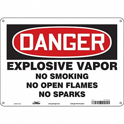 CONDOR 473T52 Safety Sign 10 inx14 in Polyethylene
