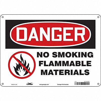 CONDOR 473U09 Safety Sign 10 inx14 in Polyethylene