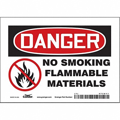 CONDOR 473U11 Safety Sign 5 inx7 in Vinyl