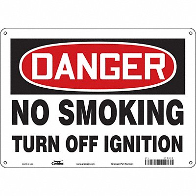 CONDOR 473U59 Safety Sign 10 inx14 in Vinyl