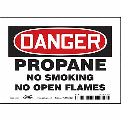 CONDOR 473U78 Safety Sign 5 inx7 in Vinyl
