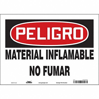 CONDOR 473V16 Safety Sign 10 in x 14 in Vinyl
