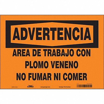 CONDOR 473V22 Safety Sign 10 in x 14 in Vinyl