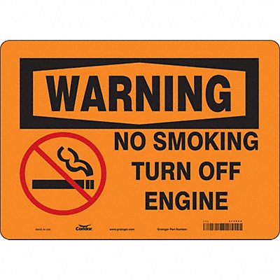 CONDOR 473V44 Safety Sign 10 in x 14 in Vinyl