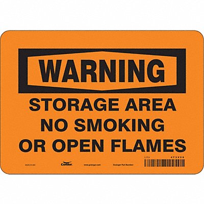 CONDOR 473V50 Safety Sign 7 in x 10 in Vinyl