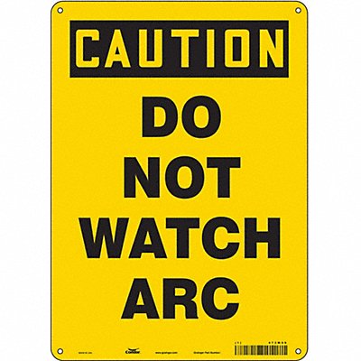 CONDOR 473W09 Safety Sign 14 in x 10 in Polyethylene