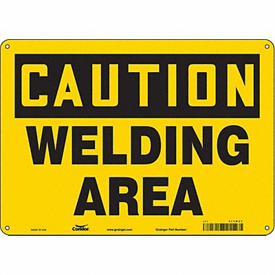 CONDOR 473W27 Safety Sign 10 inx14 in Polyethylene