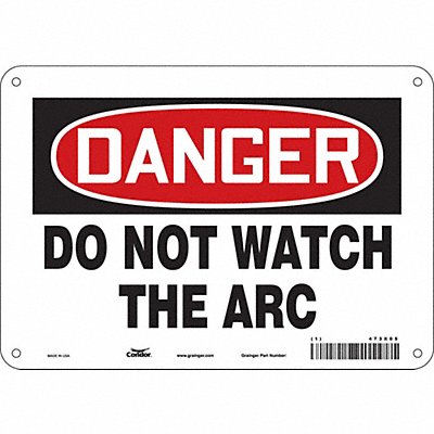 CONDOR 473X05 Safety Sign 7 in x 10 in Polyethylene