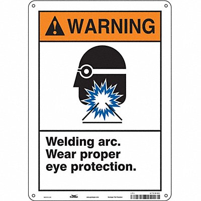 CONDOR 473X66 Safety Sign 14 inx10 in Polyethylene
