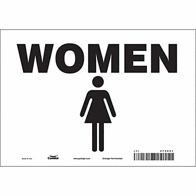 CONDOR 473X91 Safety Sign 10 in x 7 in Vinyl