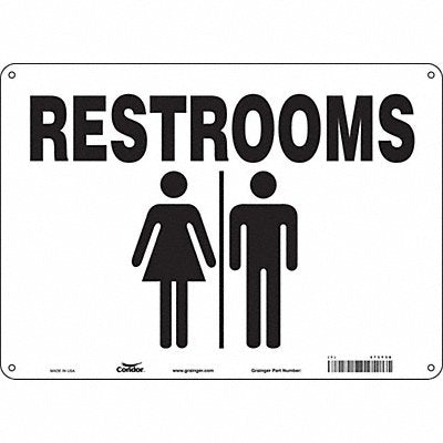 CONDOR 473Y38 Safety Sign 10 in x 14 in Polyethylene