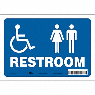 CONDOR 473Y51 Safety Sign 7 in x 10 in Vinyl