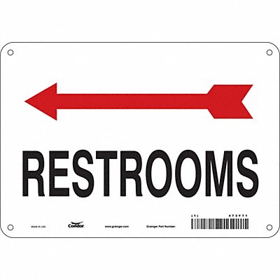 CONDOR 473Y71 Safety Sign 7 in x 10 in Aluminum