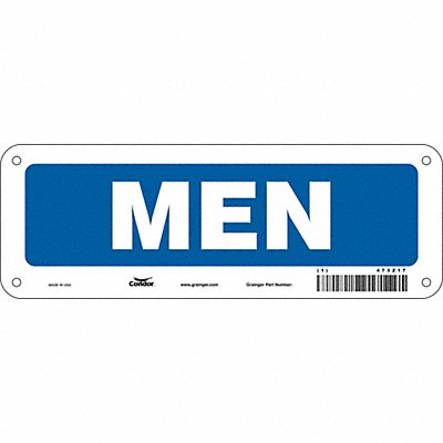 CONDOR 473Z17 Safety Sign 3 1/2 in x 10 in Aluminum