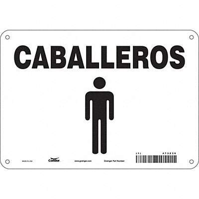 CONDOR 473Z36 Safety Sign 7 in x 10 in Vinyl