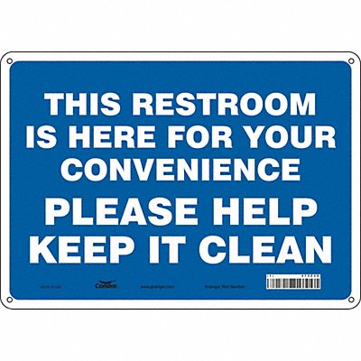 CONDOR 473Z49 Safety Sign 10 in x 14 in Aluminum