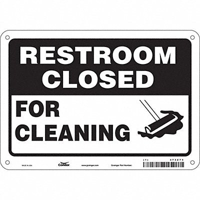 CONDOR 473Z73 Safety Sign 7 in x 10 in Aluminum