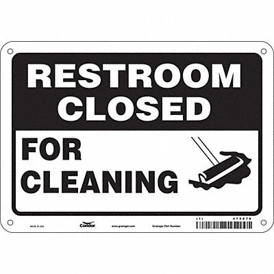 CONDOR 473Z76 Safety Sign 7 in x 10 in Polyethylene