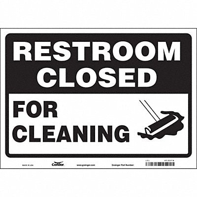 CONDOR 473Z79 Safety Sign 10 in x 14 in Vinyl