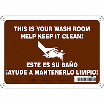 CONDOR 474A17 Safety Sign 7 in x 10 in Aluminum
