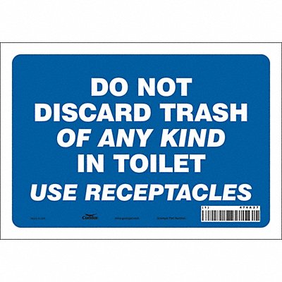 CONDOR 474A27 Safety Sign 7 in x 10 in Vinyl