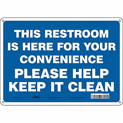 CONDOR 474A32 Safety Sign 10 in x 14 in Polyethylene