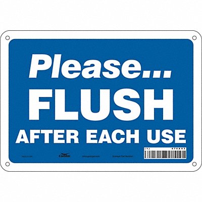 CONDOR 474A43 Safety Sign 7 in x 10 in Polyethylene