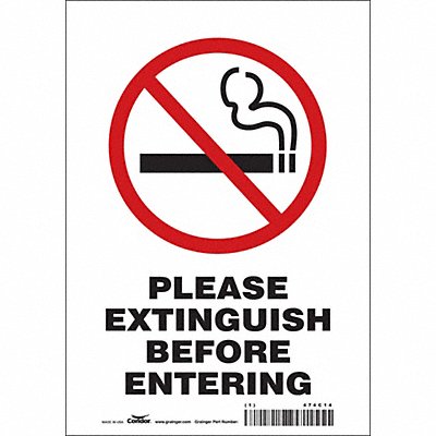 CONDOR 474C14 K1147 Safety Sign 10 inx7 in Vinyl