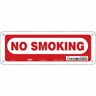 CONDOR 474C42 Safety Sign 3.5in x 10in Aluminum