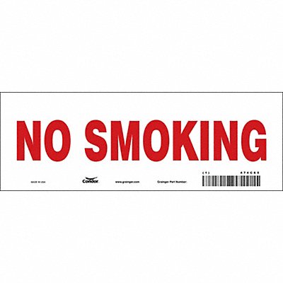 CONDOR 474C65 Safety Sign 3.5in x 10in Vinyl