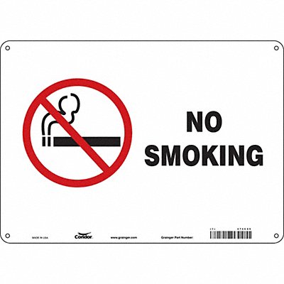 CONDOR 474C85 Safety Sign 10 inx14 in Aluminum