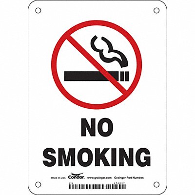 CONDOR 474C97 J7014 Safety Sign 7 in x 5 in Aluminum