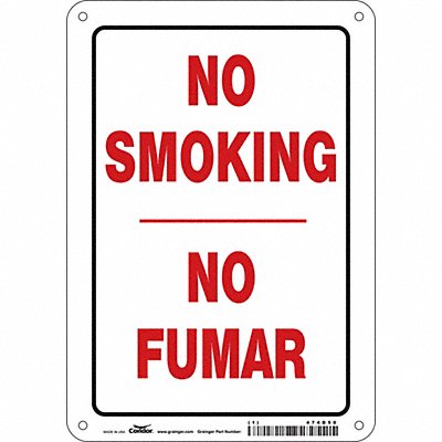 CONDOR 474D50 Safety Sign 10 in x 7 in Aluminum