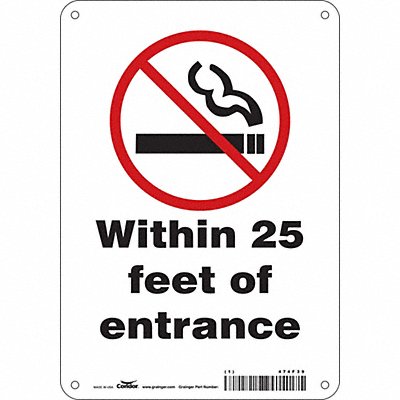 CONDOR 474F39 Safety Sign 10 inx7 in Aluminum