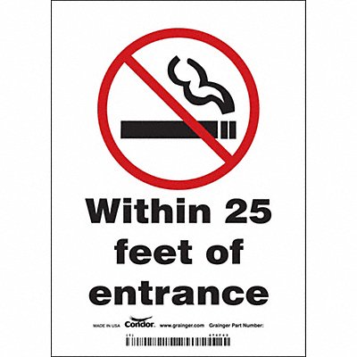 CONDOR 474F43 Safety Sign 7 inx5 in Vinyl