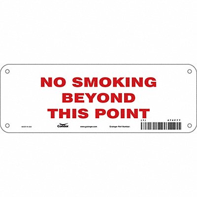 CONDOR 474F77 Safety Sign 3.5in x 10in Polyethylene
