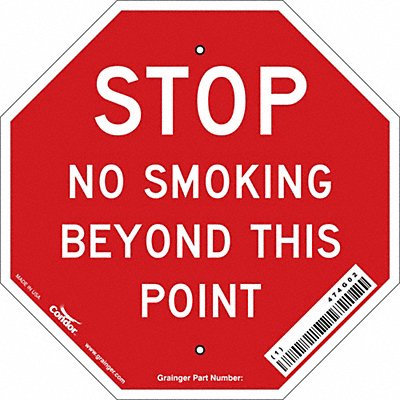 CONDOR 474G02 Safety Sign 12 inx12 in Aluminum