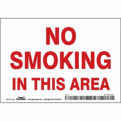 CONDOR 474G38 J7016 Safety Sign 3.5in x 5in Vinyl