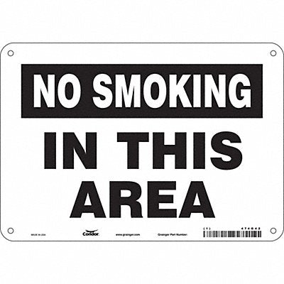 CONDOR 474G42 Safety Sign 7 in x 10 in Aluminum
