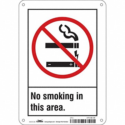 CONDOR 474G48 Safety Sign 10 inx7 in Aluminum
