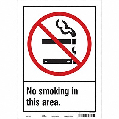 CONDOR 474G56 Safety Sign 14 in x 10 in Vinyl