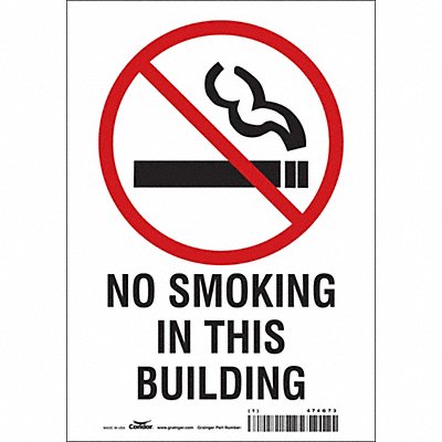 CONDOR 474G73 Safety Sign 10 inx7 in Vinyl