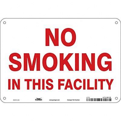 CONDOR 474G95 Safety Sign 7 in x 10 in Polyethylene
